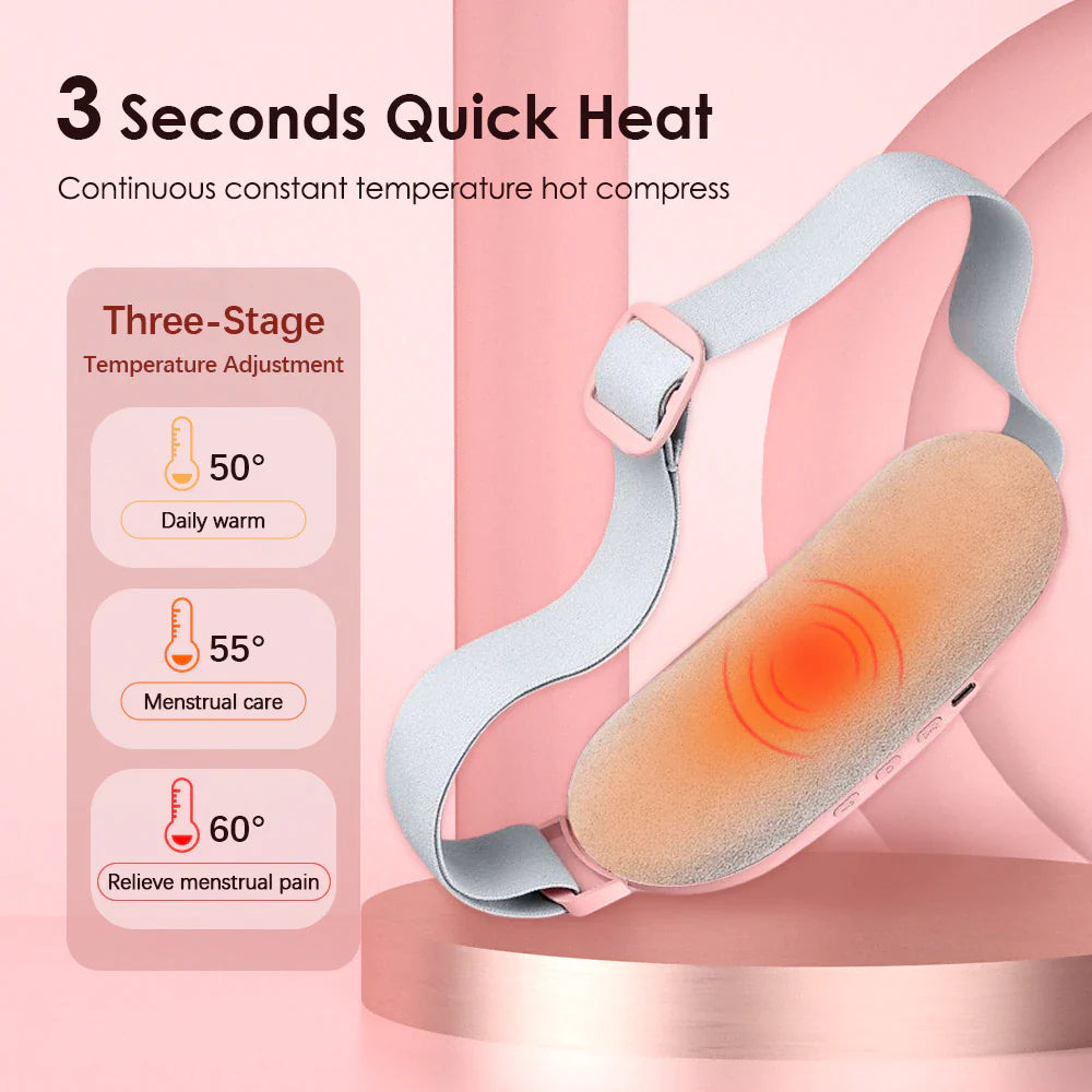 "Rechargeable Electric Period Cramp Massager Belt - Menstrual Pain Relief & Stomach Warming Gift"