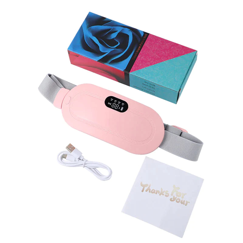 "Rechargeable Electric Period Cramp Massager Belt - Menstrual Pain Relief & Stomach Warming Gift"