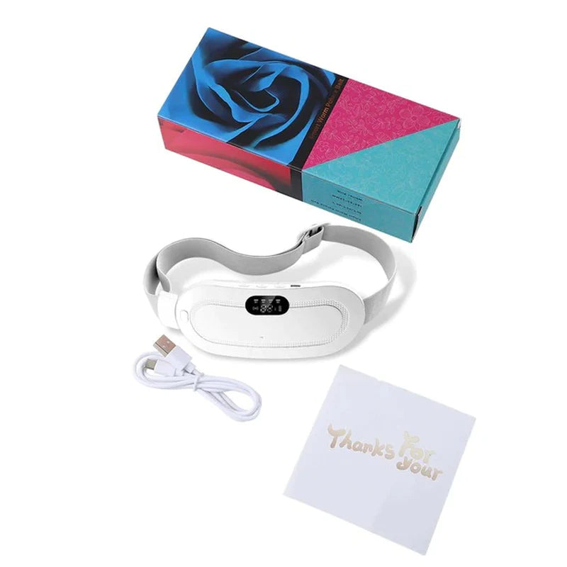 "Rechargeable Electric Period Cramp Massager Belt - Menstrual Pain Relief & Stomach Warming Gift"