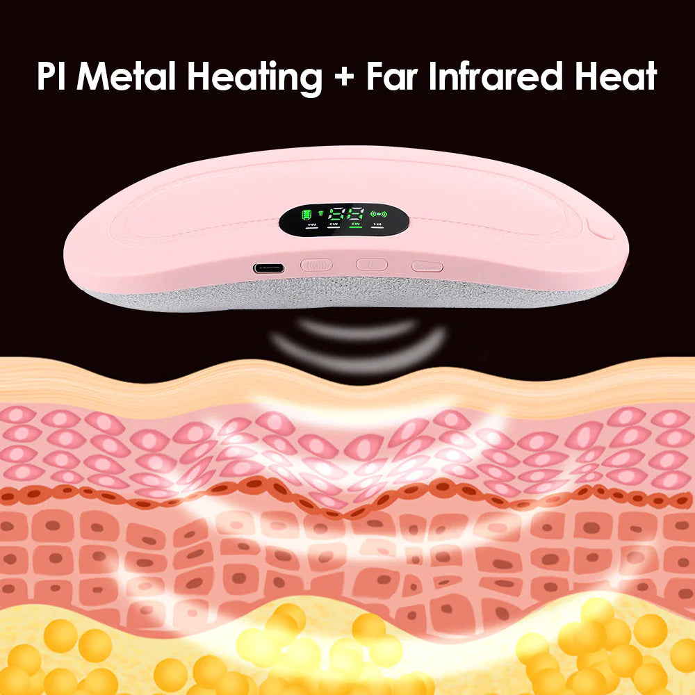 "Rechargeable Electric Period Cramp Massager Belt - Menstrual Pain Relief & Stomach Warming Gift"