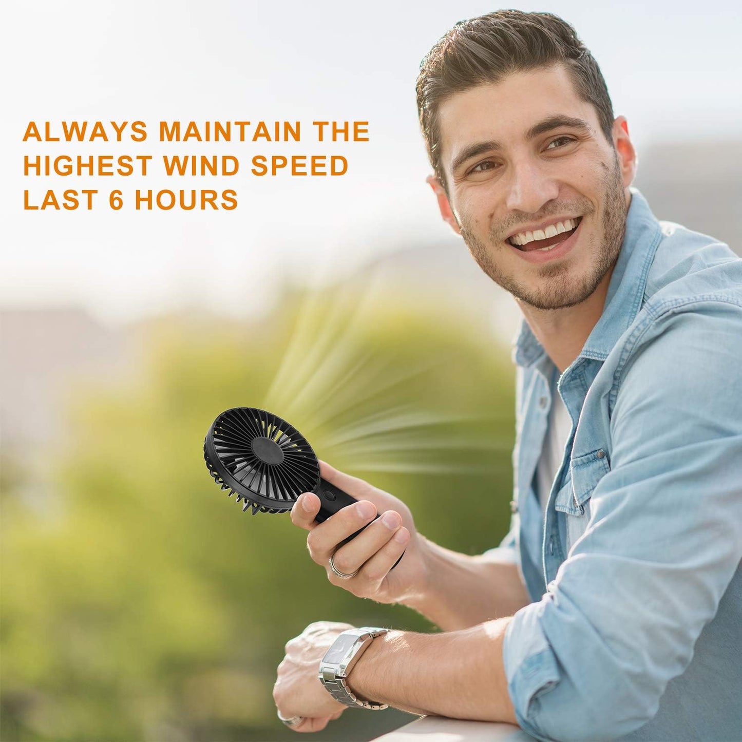 "Rechargeable Portable Handheld Fan - Stay Cool Anywhere, Anytime!"