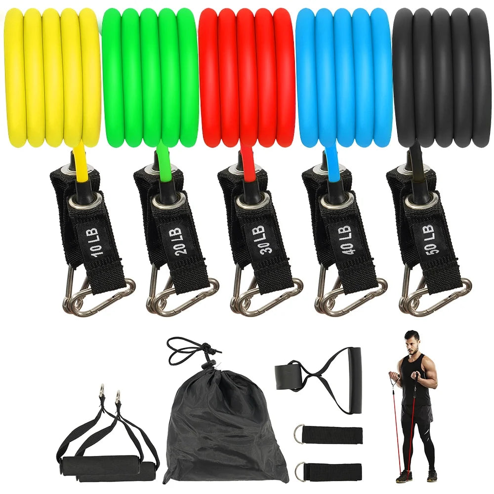 Ultimate Resistance Bands Set with Handles - Heavy Duty for Strength Training, Physical Therapy & Home Workouts