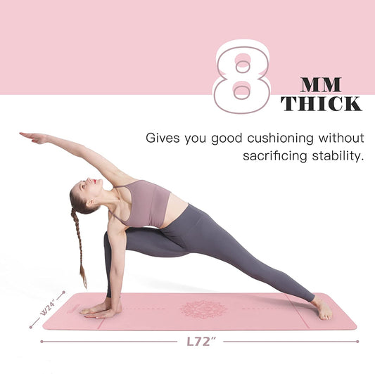Premium Extra Thick Non-Slip Yoga Mat for Women - Eco-Friendly TPE with Carrying Sling & Storage Bag