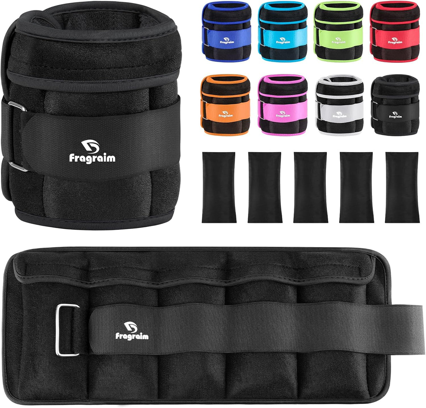 Versatile Adjustable Ankle Weights (1-20 LBS) with Removable Weight | Perfect for Jogging, Gymnastics, Aerobics, and Physical Therapy