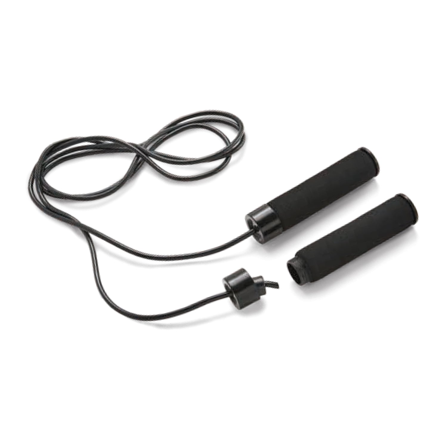 Premium Adjustable Weighted Jump Rope - Customizable Length Up to 9', Sleek Black Design