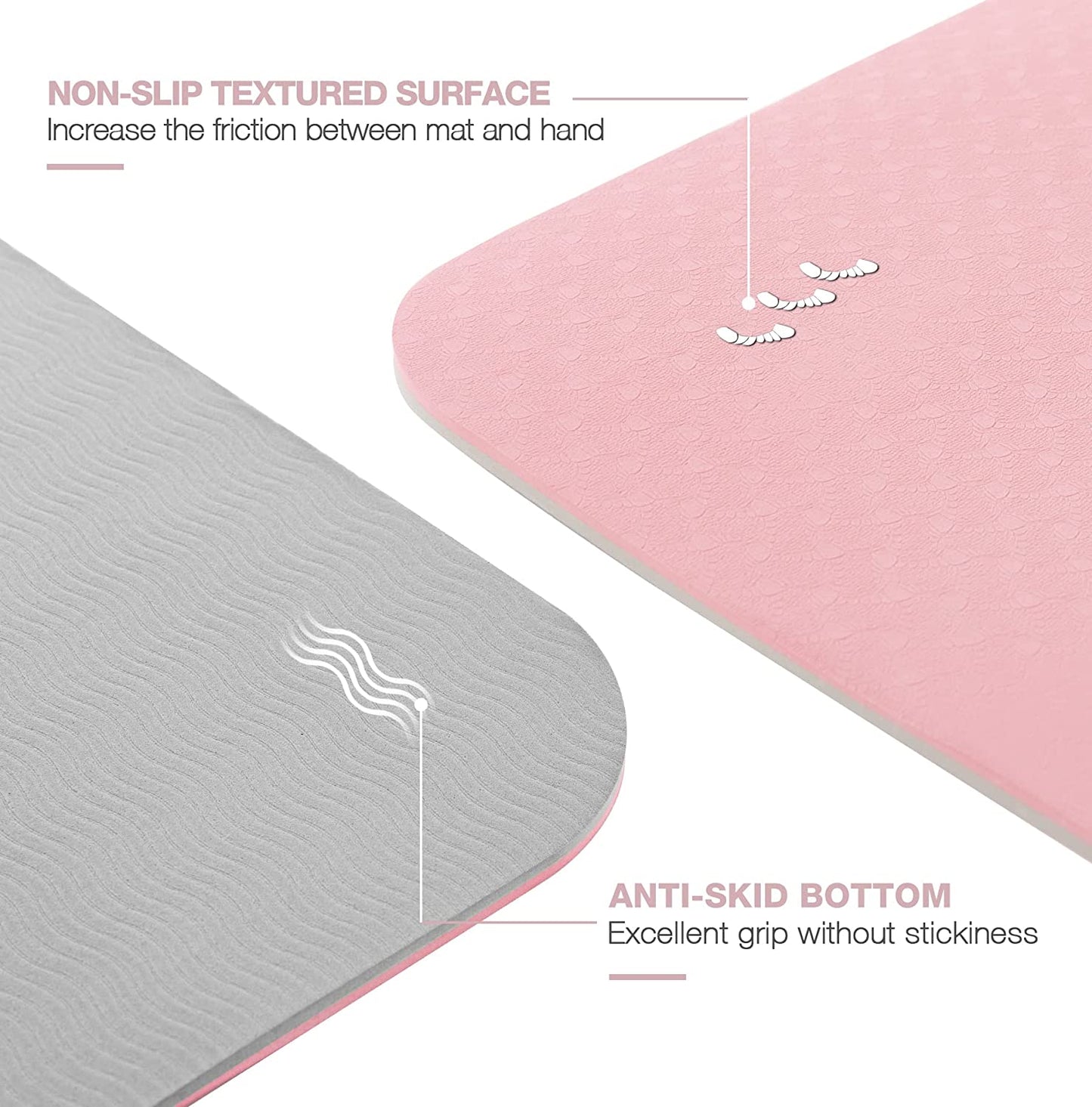 Premium Extra Thick Non-Slip Yoga Mat for Women - Eco-Friendly TPE with Carrying Sling & Storage Bag