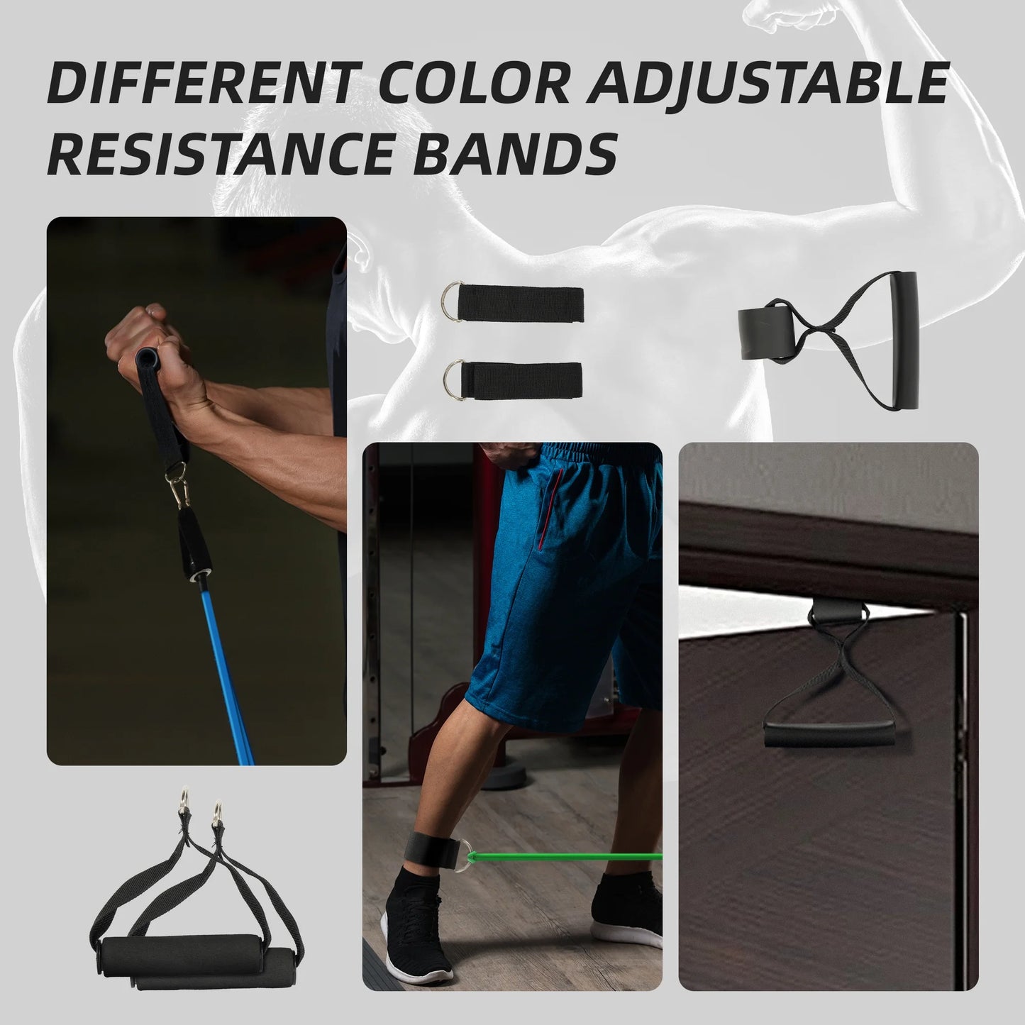 Ultimate Resistance Bands Set with Handles - Heavy Duty for Strength Training, Physical Therapy & Home Workouts